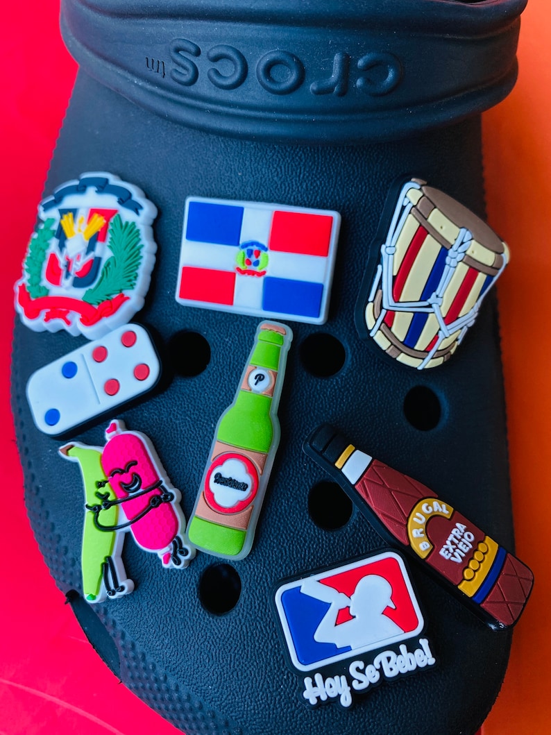Hispanic Pride Inspired Shoe Charm | Dominican Shoe Charms | Adult Croc Charms | Croc Charms| Vicks Shoe charms|Cultural Croc Charms| 