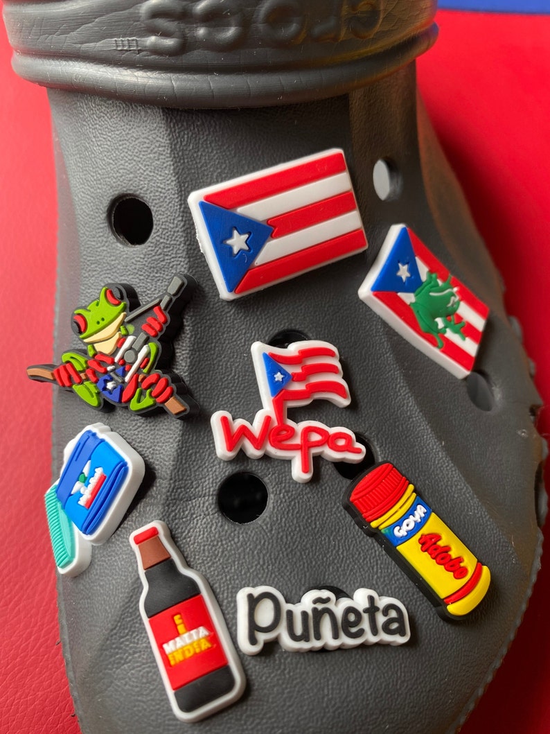 Puerto Rico Croc Charms | PR Croc Charms | Bracelet Charms | Fashion Charms | Croc Charms | Cultural Croc Charms | 