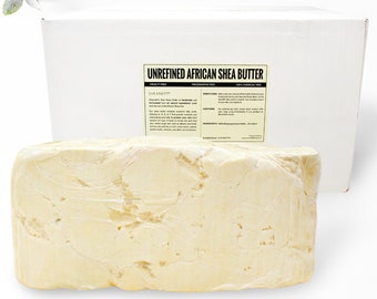 Sheanefit 100% Pure Unrefined Virgin Ivory African Shea Butter - DIY Body & Hair Care - Make Body Butter, Haircare, More! - 44 LB Bulk Box