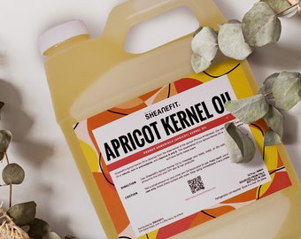 Sheanefit Cold Pressed Refined Apricot Kernel Oil Lightweight Base Carrier Oil 32OZ