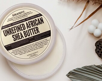 Sheanefit Raw Unrefined African Shea Butter, Natural Body Butter, Soft Smooth Daily Moisturizer For Face & Body - Ivory 32oz