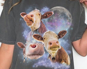 Vintage 90s Animal Blue Jeans State Fair Cow T-shirt Size XL - Etsy