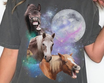 Vintage Horse Graphic T-shirt, 90s Distressed Horse Shirt, Retro