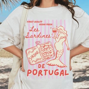 Sardines Shirt Sardine Shirts Tinned Fish Tshirt Coastal Aesthetic Summer T-Shirt Retro Seafood Graphic Tee Coastal Grandma Core Mermaidcore