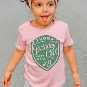 CUSTOM Troop Birthday Shirt Toddler California Birthday Cali Girl Bday Movie Theme Birthday Patch Shirt Beverly Hills Birthday 80s Birthday