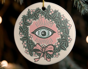 Gothic Ornament Dark Christmas Ornaments Creepmas Decoration Gothic Christmas Decor Funny Ornament Ceramic Christmas Ornament Holiday Decor