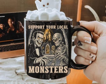 Funny Halloween Mug Spooky Season Retro Halloween Coffee Mug Zombie Vampire Halloween Coffee Cups Halloween Gifts Halloween Cup Ceramic Mug
