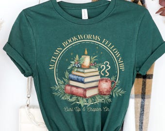 Reading Shirt Fall Shirt Reading Shirt Autumn Book Shirt Cottagecore Bookish Shirt Book Lover Gift Book Club Bookish Gifts  Book Lover Shirt