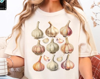 Garlic Shirt Garlic TShirt Garlic Gifts Garlic Tshirts Cooking Shirt Gift for Cook Chef Gifts Garden Gift Vegan Shirt Plant Shirt Food Shirt
