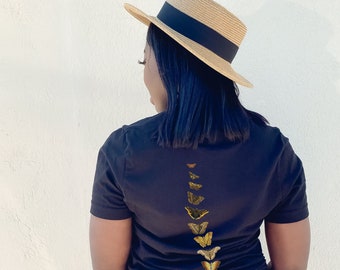 Camisa mariposa BACK PRINT Spine Print Camiseta gráfica Cottage Core Ropa Estética Camiseta Mariposas Camiseta Mariposa Camiseta Cottagecore