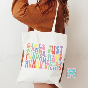 Pro Roe Tote Bag Protest Signs Carry Bag Reproductive Rights Roe V Wade 1973 Canvas Tote Feminist Accessories Social Justice Women&#39;s Rights