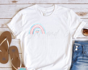 Trans Pride Shirt Transgender Pride Tshirt Subtle Pride LGBTQ Discreet Trans Pride Shirts Subtle Trans Pride Flag Rainbow Shirt Trans Lives