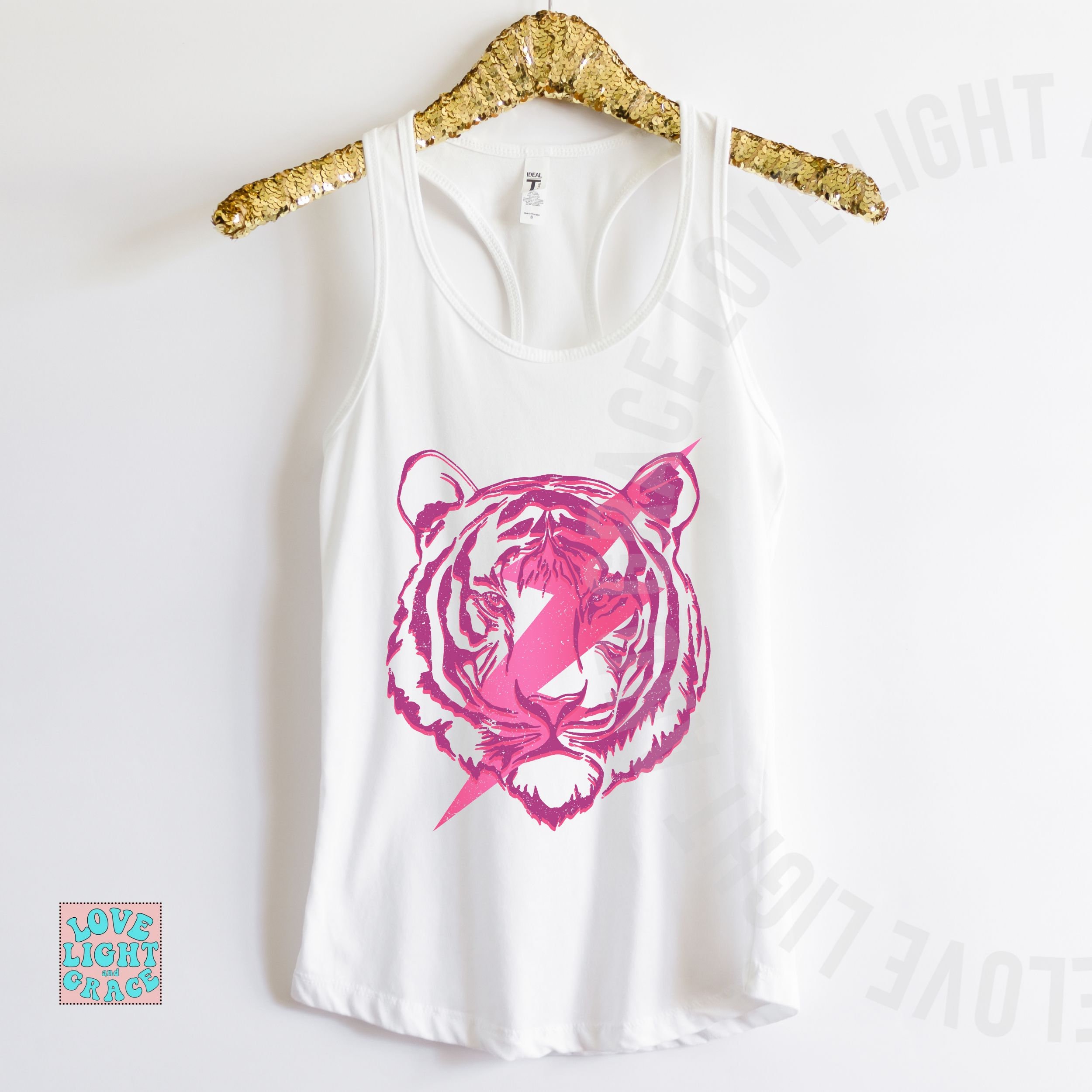 Tiger Tank Top Lightning Bolt Women's Tank Tops Summer Tanks for