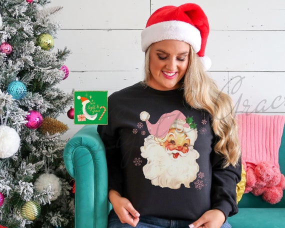Santa Sweatshirt Vintage Christmas 