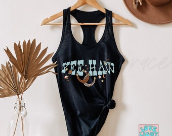 Cowgirl Tank Top Country Western Shirt Space Cowgirl Bachelorette Vintage Western Summer Tanks for Women Trendy Tank Tops Nashville Birthday