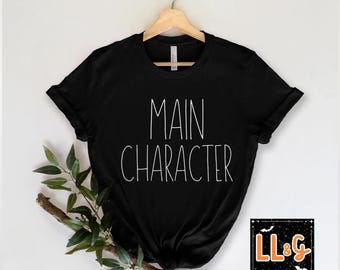Main Character Costume Halloween Costume Halloween Shirt Book Lover Gifts Librarian Costumes Reading Halloween Shirts Minimalist Costume Tee
