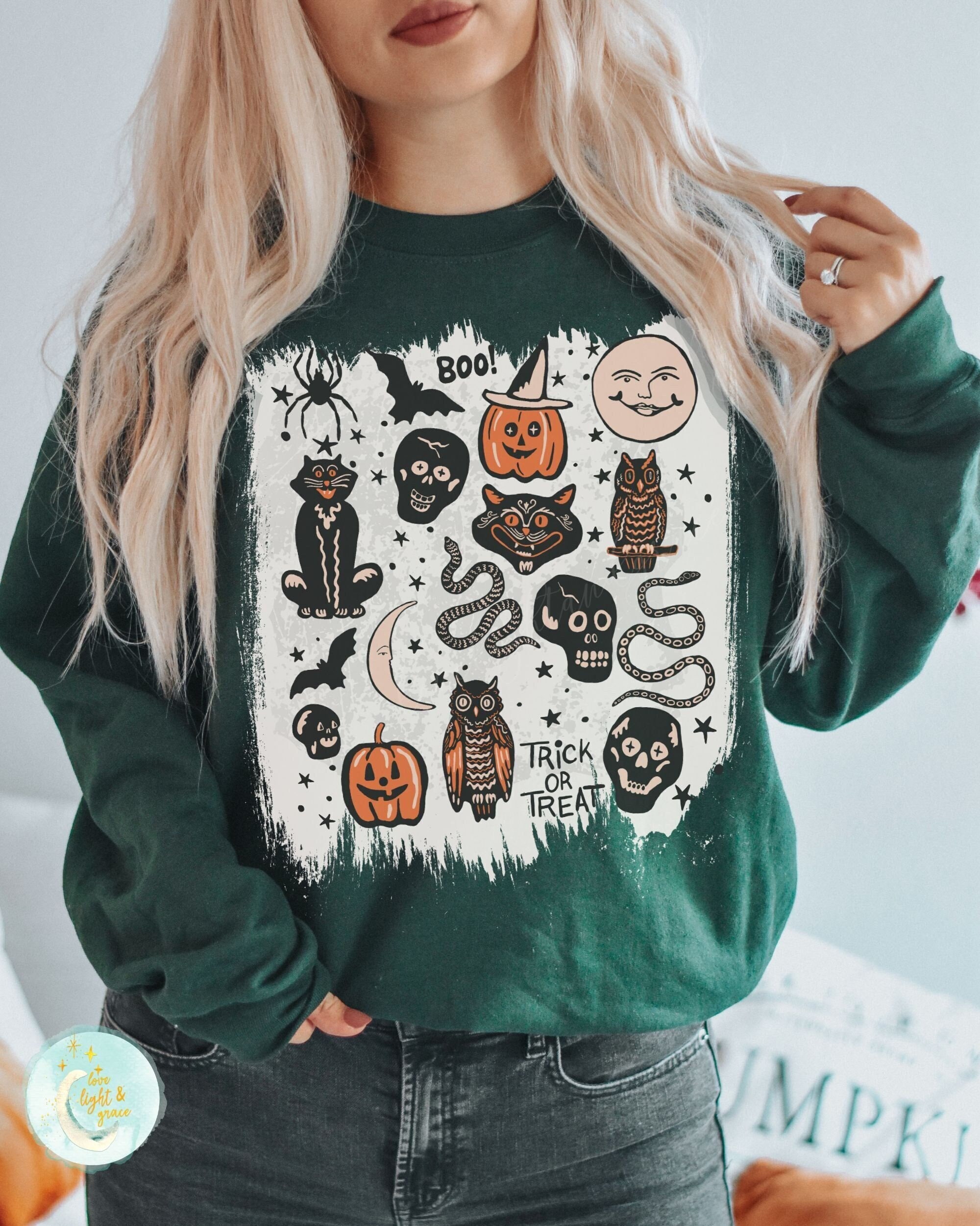 Halloween Sweatshirt Vintage Halloween 