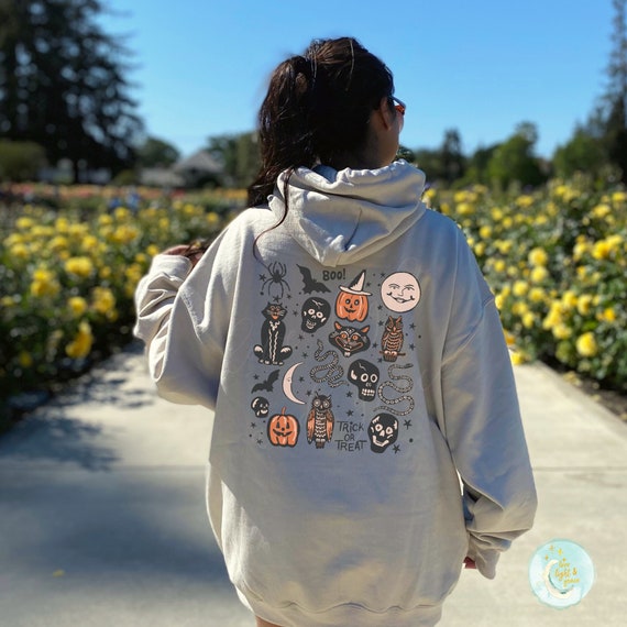 Vintage Halloween Doodles Hoodie 