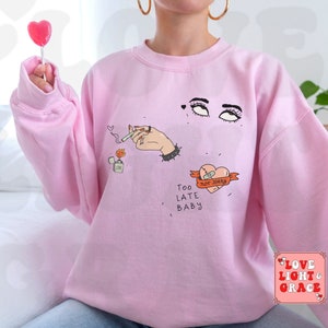 Anti Valentines Day Aesthetic Crewneck Sweatshirt Anti-Valentines Emotional Healing Mental Health Shirt Single Awareness Day Divorce Party