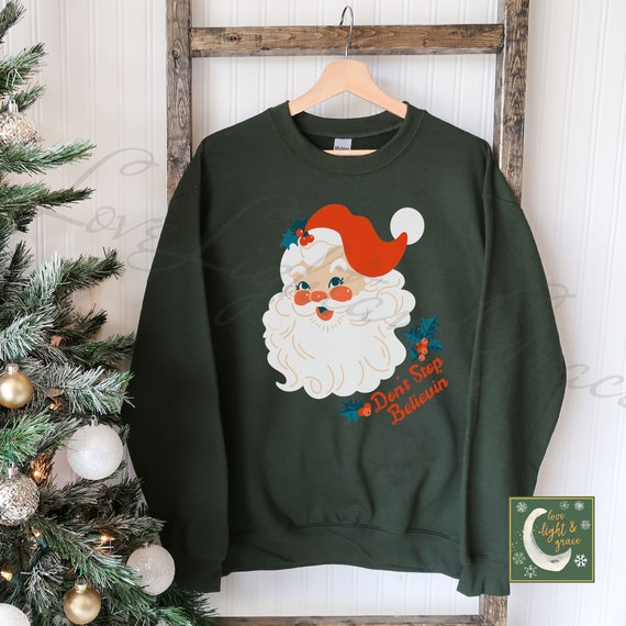 Santa Sweatshirt Retro Christmas Crewneck Sweatshirt Vintage Santa Christmas  Pullover Cute Ugly Christmas Sweater Ugly Holiday Sweater Shirt - Etsy  Canada