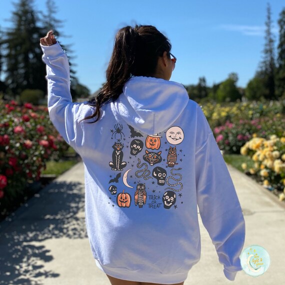 Vintage Halloween Doodles Hoodie 