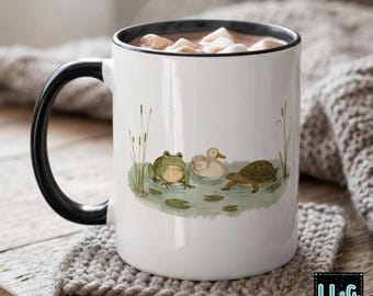 NO WORDS Subtle FDT Mug Feminist Mug Political Ceramic Coffee Mug Protest Coffee Cup Antitrump Eat the Rich Anti Trump Mugs Frog Duck Turtle