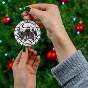 Mothman Christmas Ornament Mothman Ornaments Christmas Ornaments Cryptid Christmas Gift Cryptids Gift Paranormal Funny Christmas Ornaments image 3