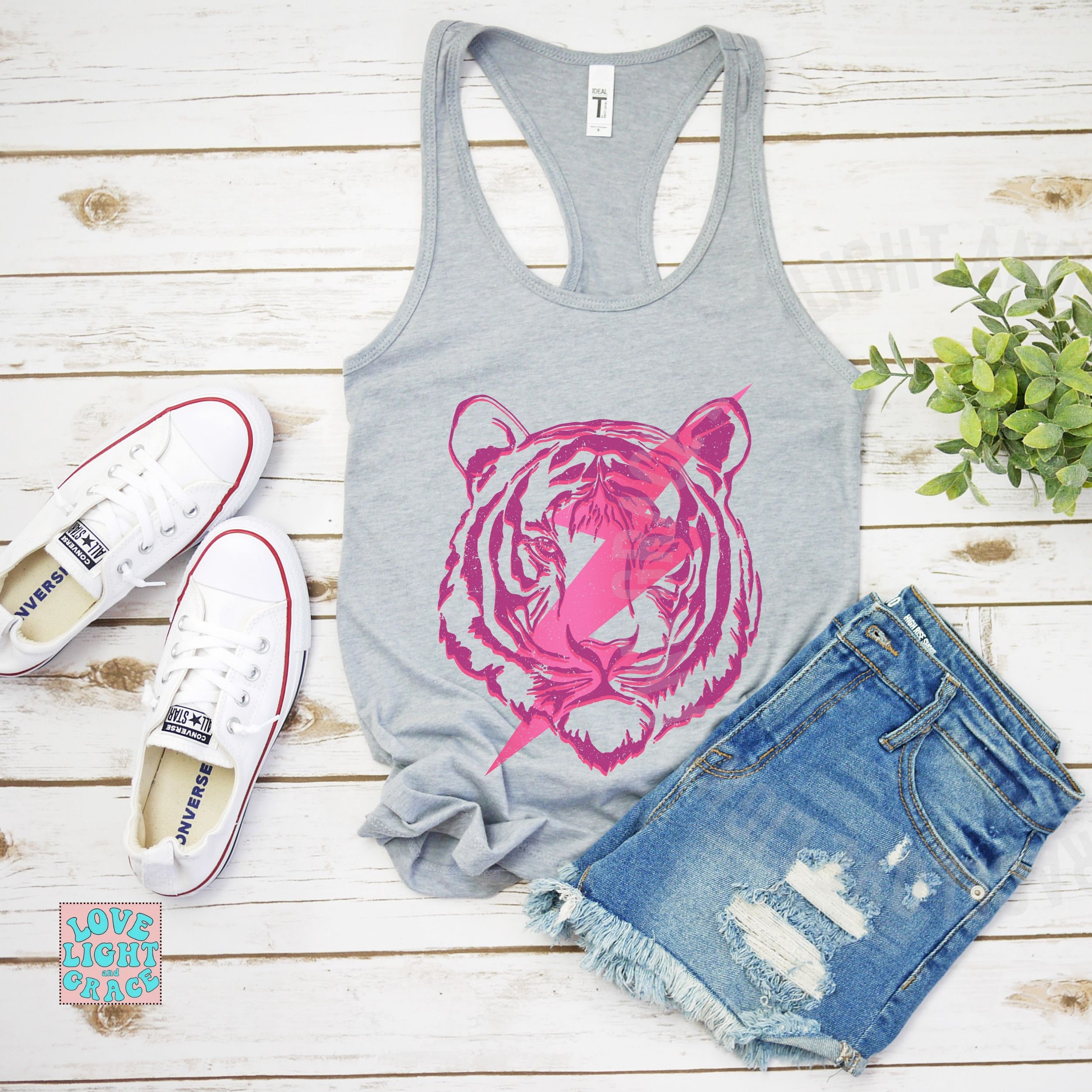 Tiger Tank Top Lightning Bolt Women's Tank Tops Summer Tanks for