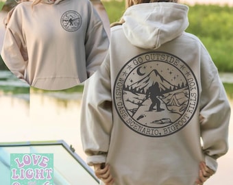 Worst Case Scenario Bigfoot Hoodie Sweatshirt Mountain Themed Shirt Hiking Outdoor Shirts Wilderness Graphic Tee Funny Camping Sweatshirts