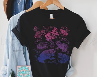 Cottagecore Bisexuella Grodor Collage-skjorta Subtil Bi-skjorta LBGTQ Dark Academia Cottage Core Clothing Discreet Pride Subtil Bisexuell T-shirt