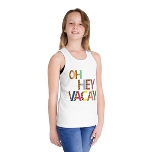 JUGEND Urlaub Shirts Mädchen Reise Shirt Sommer Urlaub T-Shirts Benutzerdefinierte Familie Passende Shirts Gruppen-Shirts 2022 Urlaub Oh Hey Vacay Tank Top