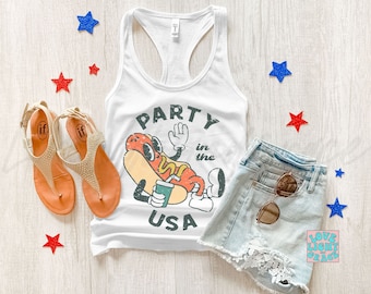 Débardeurs rétro 4 juillet Chemise 4 juillet T-shirts 4 juillet Tenue fête de l'indépendance Amérique Débardeurs Peace American USA Été Tanks