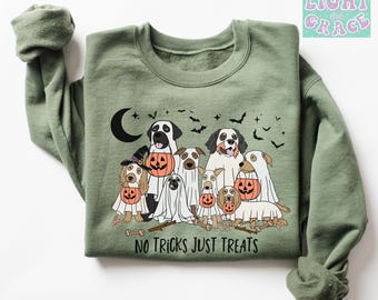 Ghost Dogs Halloween Shirts Halloween Shirt Halloween TShirts Halloween Dog Tshirt Dog Halloween Comfort Colors Tshirt Spooky Shirts Treat