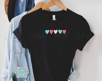 Subtle Trans Pride Shirt Transgender Pride Tshirt Subtle Pride LGBTQ Discreet Trans Pride Shirts Subtle Trans Pride Flag Rainbow Shirt Trans