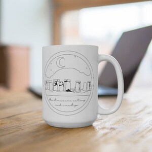 Scotland Mug, Craig Na Dun Coffee Cup, Books Series Inspired Gifts, Scotland Travel Gift, Scottish Gifts Mug, Stonehenge Mug image 8