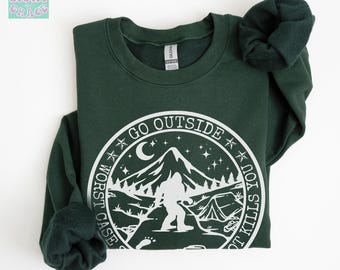 Worst Case Scenario Bigfoot Sweatshirt Camping Shirt Trendy Cryptids Mountain Sweatshirts Hiking Gifts Nature Shirts Adventure Outdoor Gift
