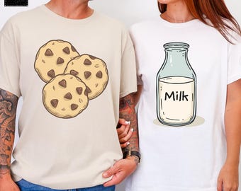 Cookies and Milk Costume Duo Shirts Funny Food Costume Halloween Costume Shirt Teacher Group Costume Tees Funny Matching Group Shirts