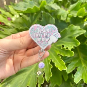 Jesus Take The Probe Badge Reel, Sonographer Badge Reel Nurse, Ultrasound Tech Badge Reel, Badge Reel Personalized, Labor and Delivery