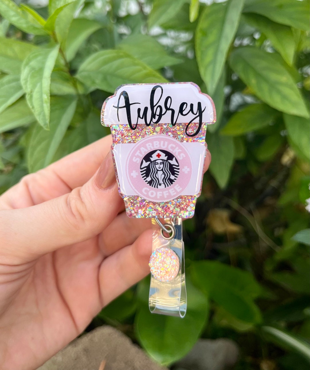 Lavender Coffee Scrubs and Rubber Gloves Badge Reel, Glitter Nurse Badge  Reel, Badge Reel Nurse, Badge Reel Custom, Badge Reel Personalized