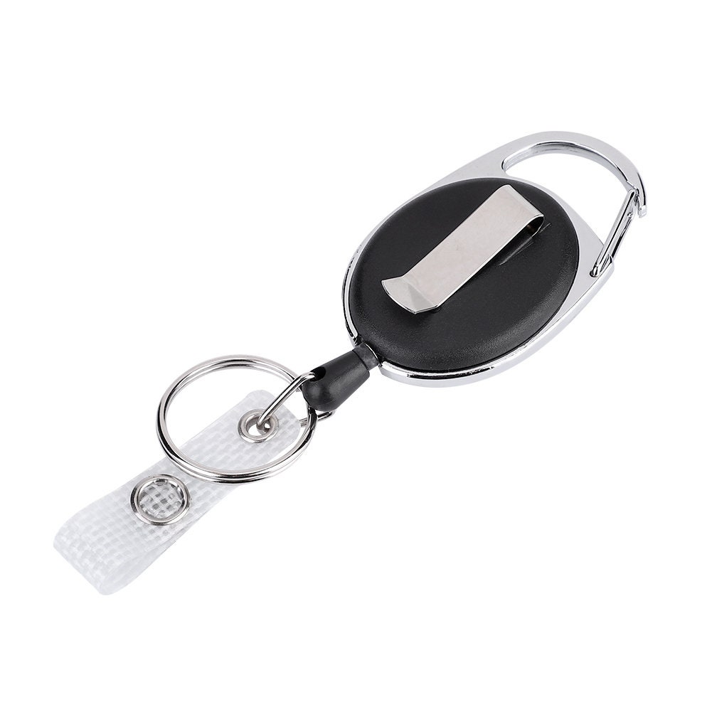 1PC Heavy Duty Retractable Keychain with Belt Clip, Retractable ID