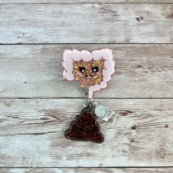 Bowel Tract Badge Reel, GI Badge Reel Nurse, Pink Badge Reel Custom,  Intestines Badge Reel, Badge Reel Glitter, Badge Reel RN