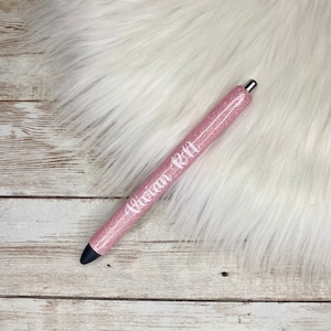 Light Baby Pink Custom Papermate Inkjoy Gel Pen, Glitter Pen Custom, Glitter Pen Epoxy, Glitter Pen Inkjoy, Glitter Pen Personalized