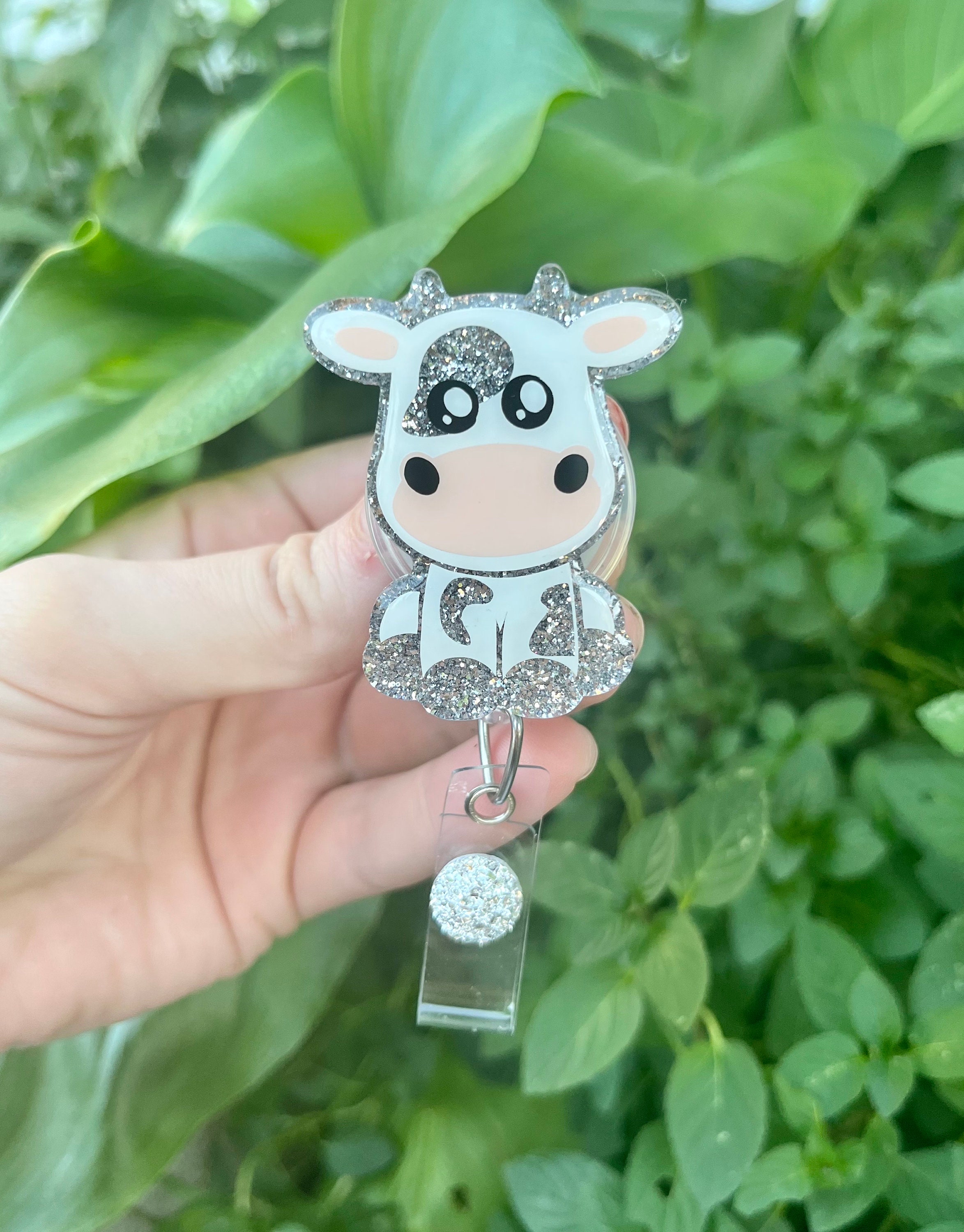 Glitter Baby Cow Badge Reel, Sitting Cow Badge Reel, Pediatric Badge Reel,  Badge Reel Custom, Badge Reel Personalized, Animal Badge Reel -  Ireland