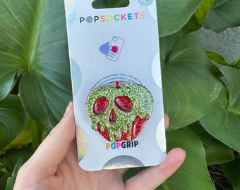 Poison Apple Glitter Phone Grip, Glitter Phone Grip, Beaded Letter Pop Grip, Glitter Phone Socket, Glitter Phone Accessory, Kindle Accessory