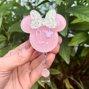 Customized Disney World Badge Reel Name Tag, Disney World Badge