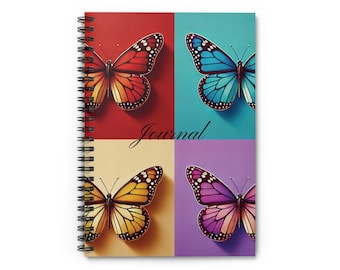 Butterfly Quartet Journal - Vibrant and Stylish Spiral Notebook