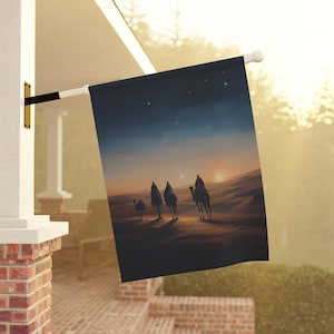 Garden Flag, Wise Man Journey Decor, House Banner, Outdoor Yard Art, Garden Decor Sign, Inspirational Gift
