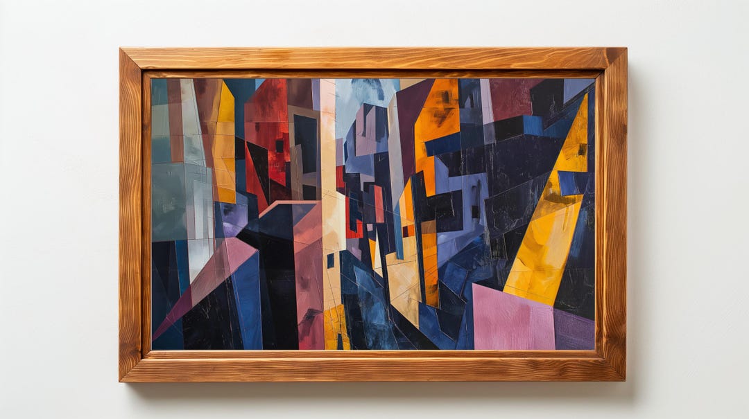 Abstract Cityscape Frame TV Art: Cubist Digital Download - Etsy