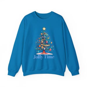 Jolly Time Christmas Tree Sweatshirt, Holiday Crewneck Jumper, Festive Winter Pullover, Xmas Sweater, Cozy Christmas Top