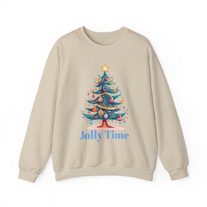 Jolly Time Christmas Tree Sweatshirt, Holiday Crewneck Jumper, Festive Winter Pullover, Xmas Sweater, Cozy Christmas Top